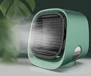 UNCLUTTERED Portable Air Conditioner – Mini Portable Air Conditioner with USB Plug-In, Adjustable speeds, Quiet Cooling, Personal AC Unit for Bedroom, Office, Camping & Travel, Green