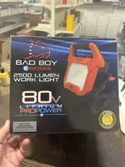 New 2500 Work Light Bad Boy 80 V E Series 088-7663-00 batt and charger Not inclu