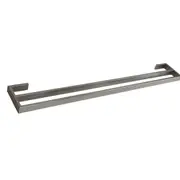 AGUZZO Montangna Stainless Steel Double Towel Rail (900mm) - Brushed Satin