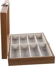 [NIYANGLE] Multi Grids Eyeglasses Storage Box with Clear Window Travel Organizer for Outdoor Glasses Durable Case for Sunglasses and Eyewear Lightweight Design for Adults