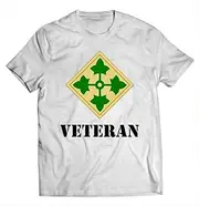 [VidiAmazing] 4Th Infantry Division Shirt 4Th Id Shirt Veteran Bl Sw ds060 T-Shirt