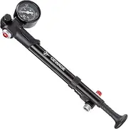 GEWAGE Shock Pump for Mountain, Road Bikes and Motorcycle - 300 Psi High Pressure - Portable Mini Pump with Air Bleed Button and Schrader Valve Head