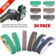 24New Replacement Belt Kit For Work Sharp Knife Tool Sharpener Ken Onion Edition