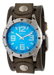Nemesis diver case watch Brown Leather cuff band Gst096L