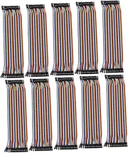 FONDOTIN 10pcs Female to Female Jumper Wire Kit Preformed Breadboard Replacement Cables for Projects Electronics and Motherboards Flexible Solderless Design for Easy Connections