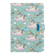 For iPad mini 5 / 4 / 3 / 2 / 1 Colored Drawing Pattern Horizontal Flip Leather Case with Holder & Card Slots & Wallet(Star Unicorn)