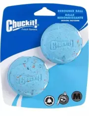 Rebounce Natural Recycled Rubber Dog Ball, Medium, 2 Pack Blue New