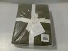 The Citizenry Stonewashed Organic Cotton Percale Sheet Set, Queen, Olive