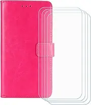 LCEHTOGYE Cover for Lebest L20 2109 + 4 Slice HD Tempered Glass,Shell BracketBumper Protective Back Case - Anti-Scratch Screen Protector for Lebest L20 2109 - HZFM -Rose