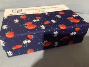 Strawberry Theme Fabric Covered Storage Box With Magnetic Closure New