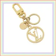 LOUIS VUITTON Keychain M68000 Bag Charm LV Circle Gold