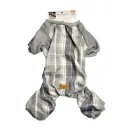 Koolaburra By Ugg Xander Medium Dog Plaid Print Gray and Green Pet Pajamas