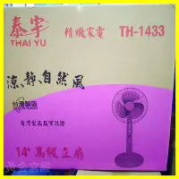 在飛比找Yahoo!奇摩拍賣優惠-14吋高級立扇 涼靜自然風台製110V80W精緻家電電風扇雙