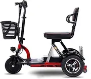 Folding Power Mobility Scooters, Collabsible Compact 3 Wheel Mobility Scooter with Charger and Basket, Electric Scooters for Disabled Adults