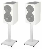(2) White 21” Steel Stands For Revel Performa3 M105 Bookshelf Speakers