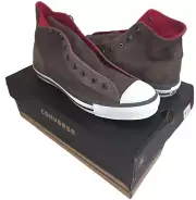 Converse All Star Chuck 117283 Leather D-Ring Brown Suede Mens 9 Womens 11