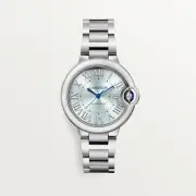 Cartier Ballon Bleu Automatic 33mm Stainless Steel Blue Dial Ladies WSBB0062