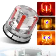 LED Beacon Light Rotating Emergency Warning Strobe Alarm Lamp Truck Amber 12/24V