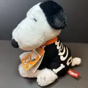 Snoopy As Skeleton Toy Plays Linus and Lucy Battery operated NWT Halloween Works