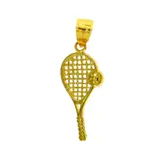 14K Gold Tennis Racquet Charm