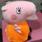 正版授權商品 正版PEPPA PIG 大型佩佩豬 媽媽 絨毛玩偶 坐姿33公分高