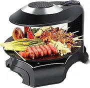 1390w Electric Griddle Smoke-Free Barbecue, Indoor Grill, with Infrared Technology, LCD Touch Screen,Rotatable Non-Stick Tray, Can Accommodate 2-8 People to Eat