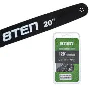 8TEN 20" Chainsaw Guide Bar & Chain .050 3/8 72DL for Stihl 039 036 5018427-72