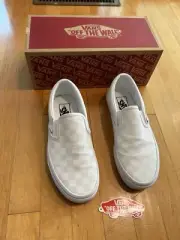 Vans Classic Slip-On Checkerboard Truewhite/TVN000EYEX1L Men Sz 6 /W 7.5 - NIB