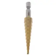 3-12mm Coated Stepped Drill Bits Hex Handle Drill Bit Metal Drilling Power T-;h