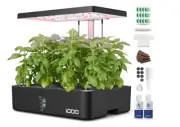 Indoor LED Hydroponic 12-Pod Herb Garden Grow System