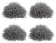 uxcell Furry Microphone Windscreen 5mm x 55mm Mic Cover Windshield for Indoor Outdoor Microphone Light Gray 4 Pack