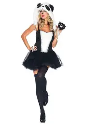 LEG AVENUE PLAYFUL PANDA ADULT HALLOWEEN COSTUME SIZE X-SMALL