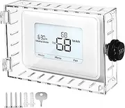 Thermostat Lock Box with Combination Lock Transparent Protective Cover for Wall Mounted Thermostats Easy Installation Secure Locking Mechanism Dust Design