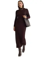 [Oxford] Nina Knitted Dress in Chocolate