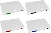 jojofuny Clear Organizer Box 4pcs A4 File Box Transparent Document Paper Organizer Storage Collections Container for Newspaper Magzine Test Paper for Office School Clear Envelopes