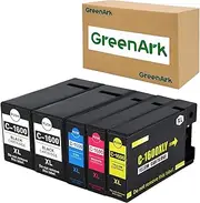 GreenArk 5Pack PGI1600XL Ink Cartridges Replacement for Canon PGI-1600 XL with High Yield Pigment Ink Work for Canon Maxify MB2060 MB2160 MB2360 MB2760 Printer (2Black, 1Cyan, 1Yellow, 1Magenta)