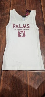 playboy palms las vegas Y2K pink glitter tank top