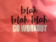 Target Blah Blah Blah Go Workout Reverse Pink Coral Yoga Laptop Beach Tote Bag