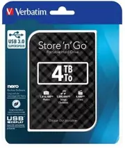 Verbatim 4000GB (4TB) Store `n` Go USB 3.0 Hard Drive - Black