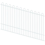 ProtectorAl 1201-2400W x 1200H Pearl White Loop Top Pool Fence Panel Raked Up to 15º