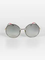 Grey Round Frame Tinted Sunglasses