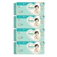 在飛比找PChome24h購物優惠-Pampers幫寶適 一級幫棉柔紙尿褲 M 52片*4包入(