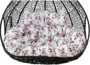 Hanging Basket Chair Cushion, 52-Inch Egg Swing Cushion Replacement for Double Wicker Rattan, 2-Person Hammock Chair, Washable and Sun-Resistant