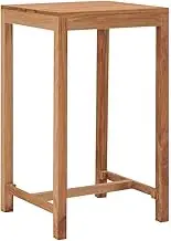 Solid Teak Wood Bar Table, 60x60x105cm for Outdoor Dining, Patio, Kitchen - Wooden, Foldable, Acacia, Round, Table