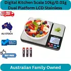 Digital Kitchen Scale 10kg/0.01g Dual Platform LCD Stainless Tare Baking Coffee