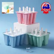 Silicone Ice Cream Mould Block 6 Cavity Molds Icy Pole Ice Lolly Cool Summer AUS