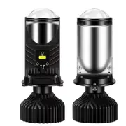 Mini H4 Bi-LED Projector Lens LED Headlight Hi-Lo Beam Retrofit LHD Globes 6000K