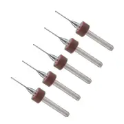 1/8" Shank 0.6mm Tungsten Carbide CNC Precision Micro PCB Drill Bits 5-Pieces