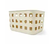 18L Rectangle Trellis Basket with Lid, Beige - Anko