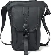 [KPYWZER] Outdoor Thigh Drop Leg Bag for Men Women Waist Fanny Pack Motorcycle Ride Crossbody Shoulder Riding Travel Hiking Tactical Cycling Black